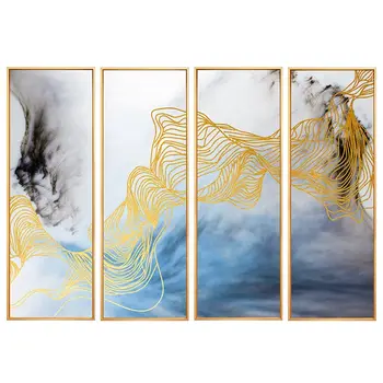 

The New Chinese Style Living Room Wall Painting Paintings hand-painted Decorative Painting Abstract Landscapes Villa Fresco Dini