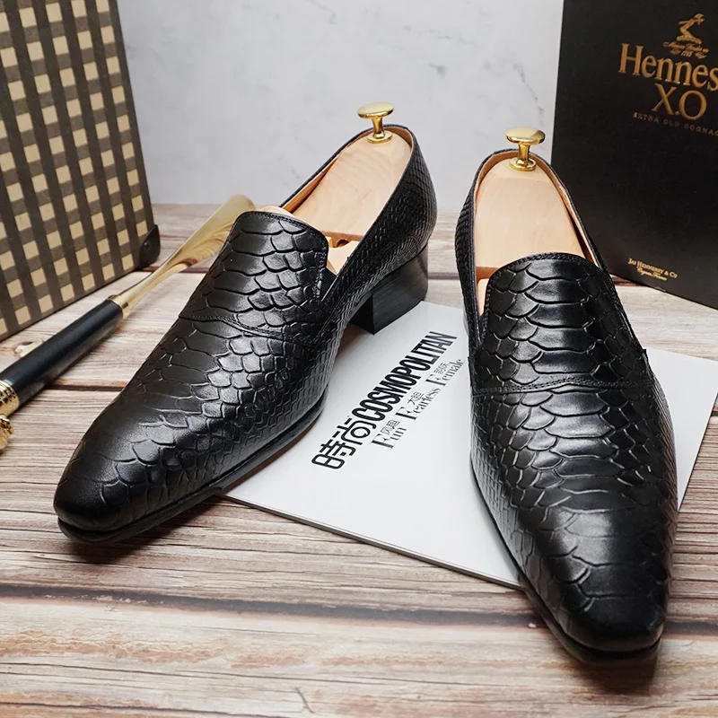 Luxe Heren Instappers Echt Lederen Schoenen Snake Skin Prints Schoenen  Zwart Bruin Slip Op Mannen Jurk Party Office Casual schoenen Mannen|Casual  schoenen voor Mannen| - AliExpress