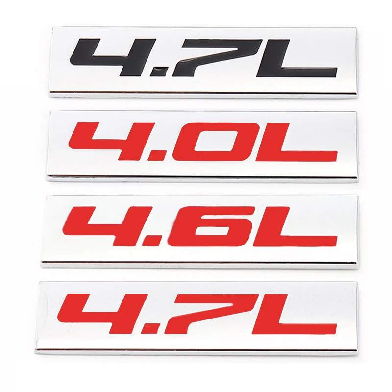 3D Metal 4.0L 4.6L 4.7L Car Badge Emblem Trunk Sticker Decal for TOYOTA ...