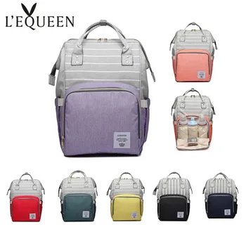 

LEQUEEN Fanshion Large Multifunctional Nursing Bag Capacity Mummy Maternity Bag Baby Care Convenient Bag Diaper Bags Backpack