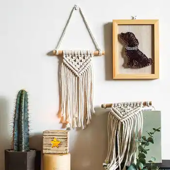 

100% Natural Handmade Bohemian Chic Macrame Wall Hanging Tapestry Wall Decor Wall Art Woven Knitted Decoration