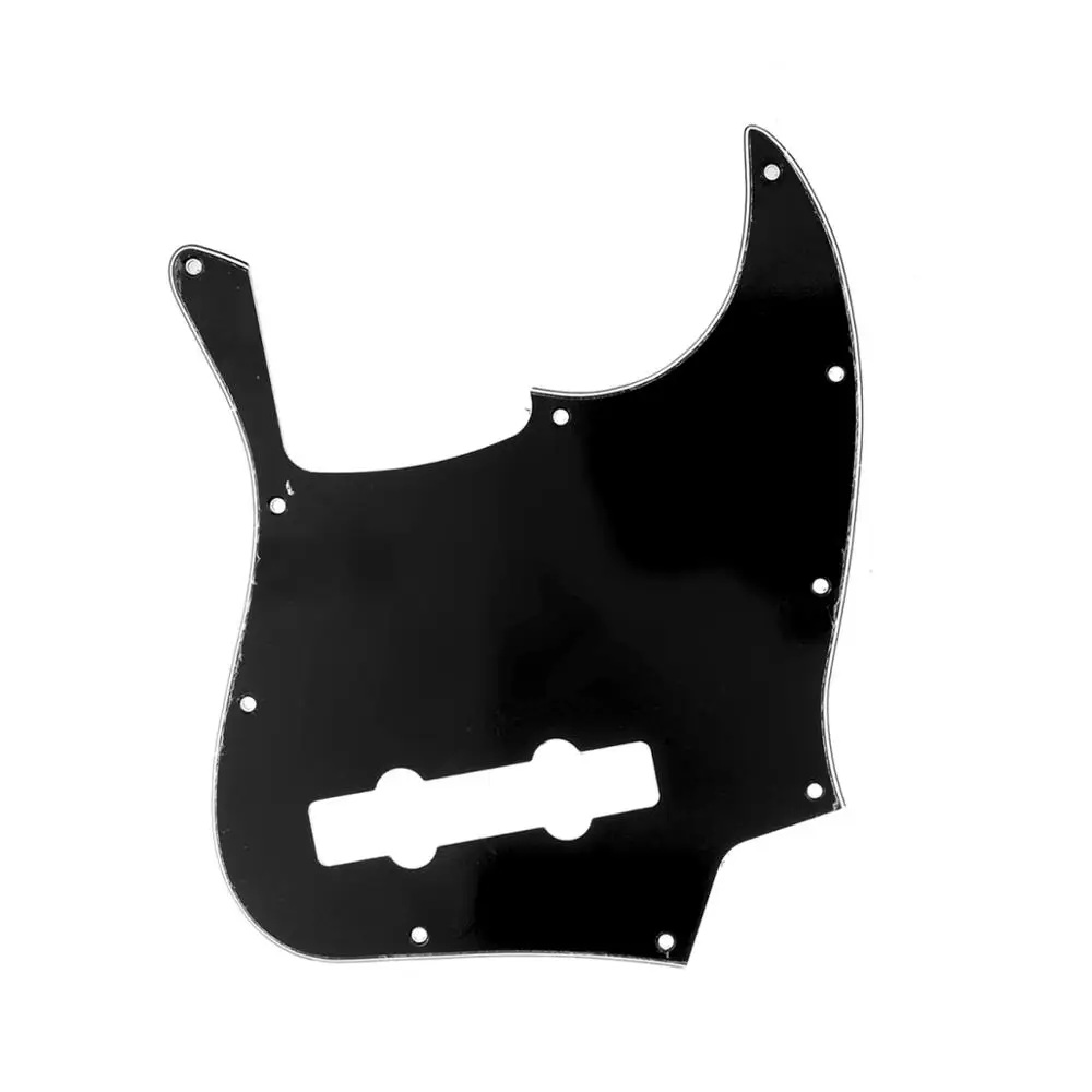 Musiclily Pro 10 отверстий современный J Бас накладку для Fender Jazz Bass Мексиканская 5-строка, 3Ply черный