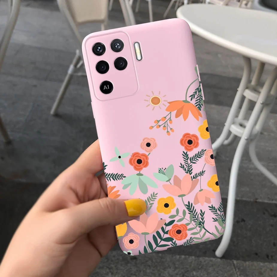 best waterproof phone pouch For Oppo Reno5 Lite Case Oppo Reno 5 Pro 5F 5Z Cover Cute Candy Painted Fundas Case For Oppo Reno5 Pro Reno 5 F Z Lite Soft Bags iphone pouch with strap