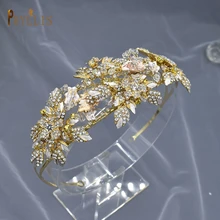 

A336 Luxury Hair Tiaras Bridal Headband Bride Headpiece Women Headhoop Wedding Christmas Hair Accessories Customize Hair Jewelry