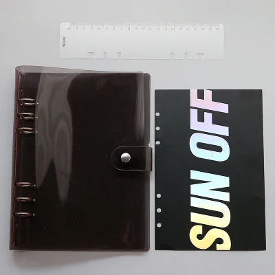 

PVC Palettes Transparent Ins Laser Simple binder binding Handbook A5 A6 Loose-leaf notebook Spiral Planner Philosophy Agenda