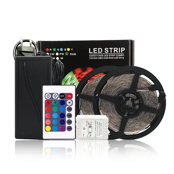 

Led Light Strip Marquee Belt With 24-Key Controller Color Box Set Waterproof 3528Rgb Lighting Decoration Sale