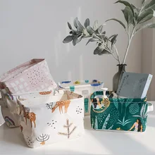 

Foldable Storage Basket Storage Bin Closet Toy Box Container Organizer Fabric Basket portable Desktop Storage Baskets Bags
