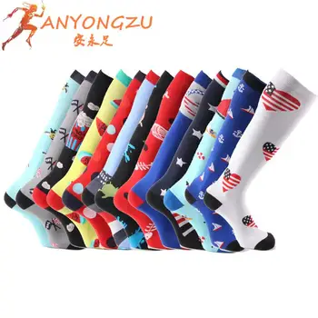 

1pair Compression Socks Men Women Fit Running Nurses Flight Travel Maternity Pregnancy Boost Stamina Executive Length Fancies