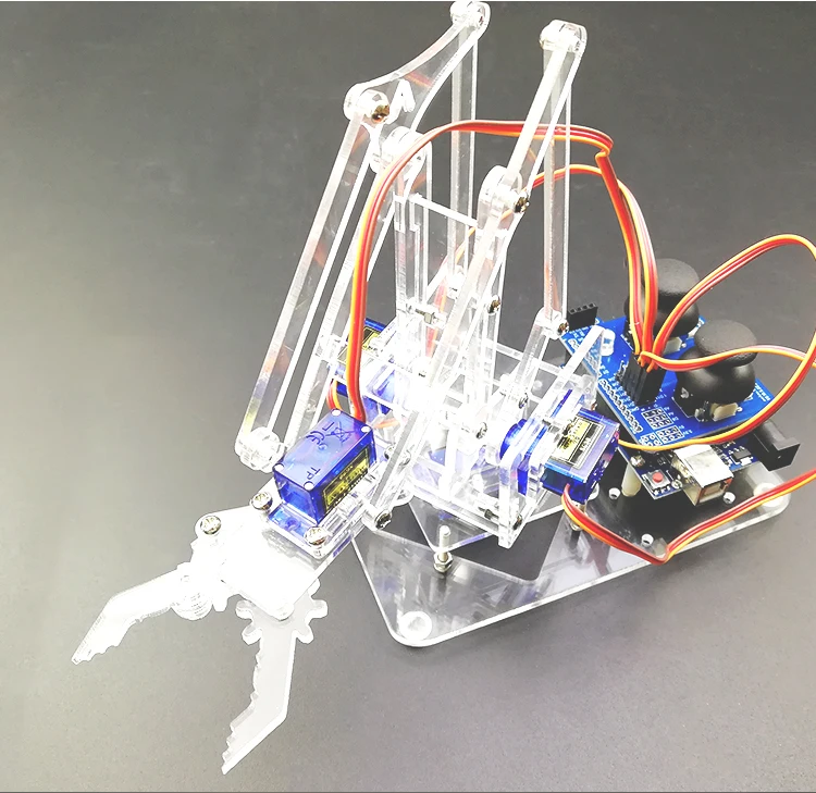 EQV 4 DOF Unassembly акриловая механическая рука робота манипулятора коготь для Arduino производитель обучения DIY Kit Робот