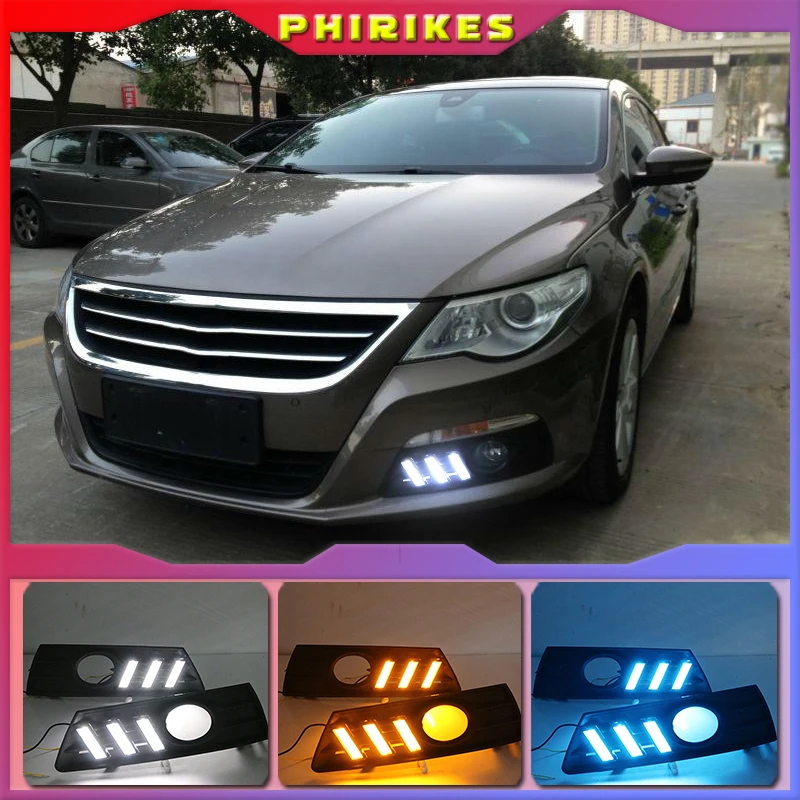 2PCS Car light For VW PASSAT CC 2009 2010 2011 2012 2013 LED DRL