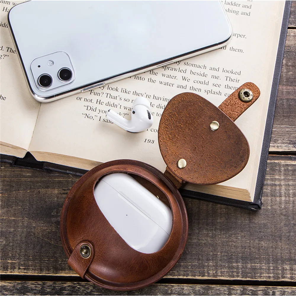 Portable Leather Protective Case For Apple Airpods Pro 3 Wireless Earphone Storage Box Headphone Case