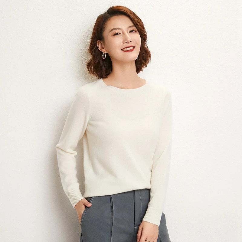 

adohon woman winter 100% Cashmere sweaters and autumn knitted Pullovers High Quality Warm Female thickening O-neck