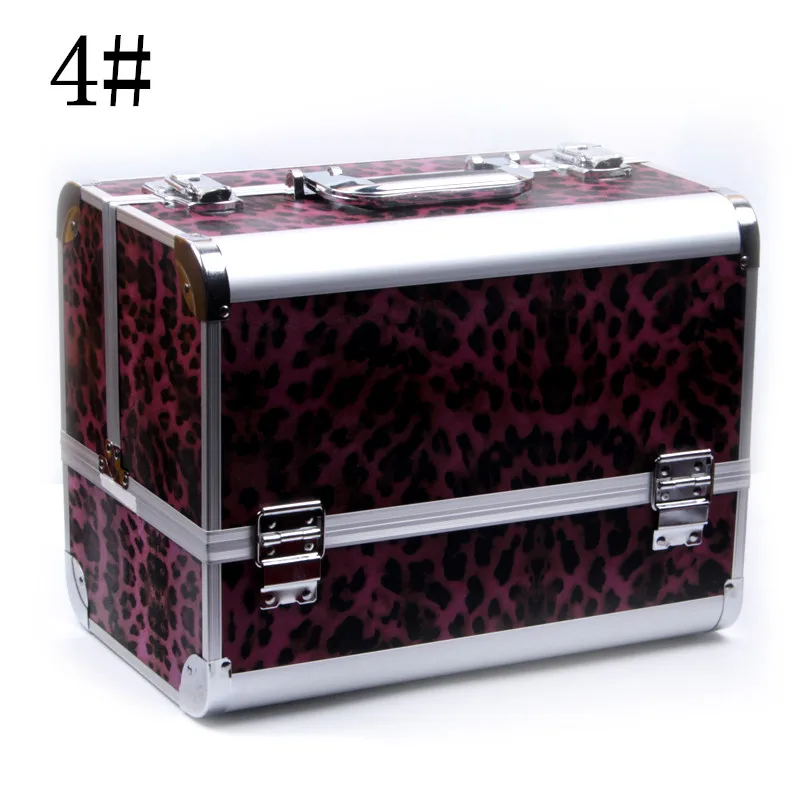 MISS ROSE 5 color large size aluminum box makeup box set makeup artist special makeup box eye shadow tray makeup cosmetics 030N - Цвет: N4