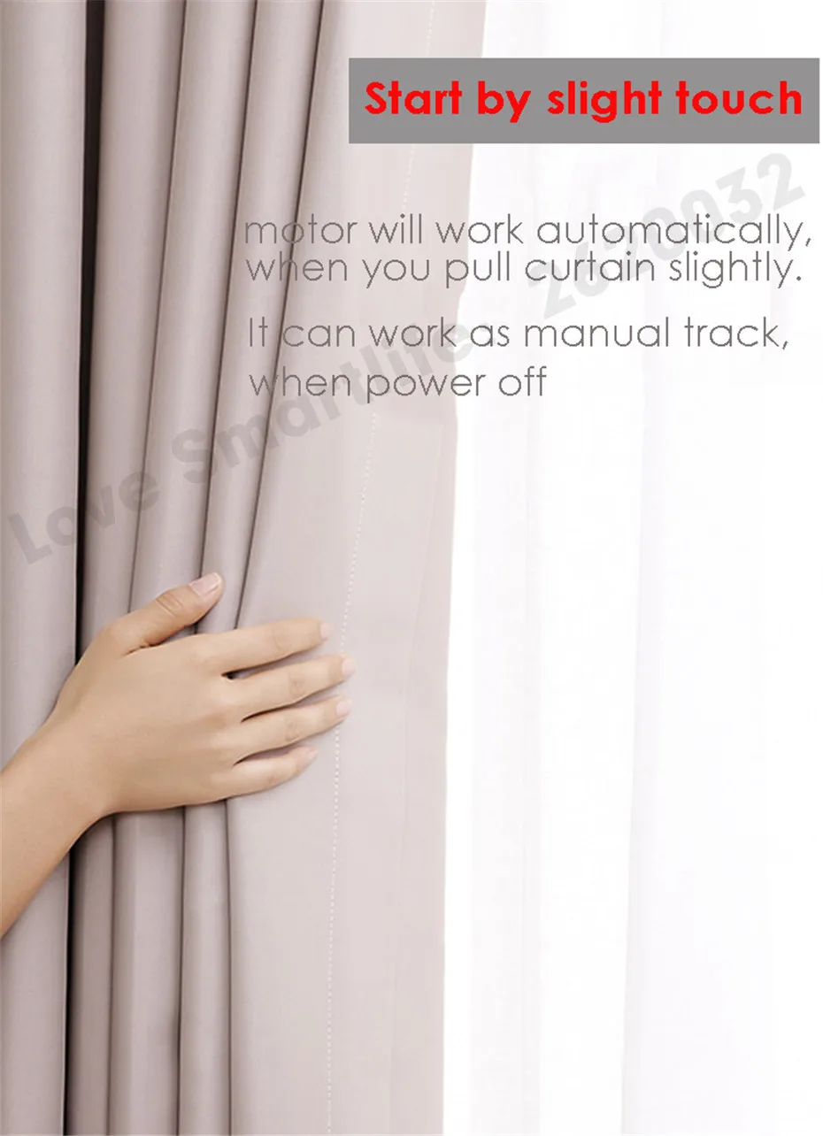 Super Silent Electric Curtain Track+Aqara Zigbee Motor,MI Home Home App Apple Homekit,Mijia Smart Curtain Rails Control System,work with xiaomi Hub, Apple Siri Voice Control-25