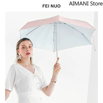 

Five Folding Umbrella Sunshade Anti-ultraviolet Female Dual-use Sunny Lightweight Mini Anti-pump Sun Umbrella Betty Boop Rugrats