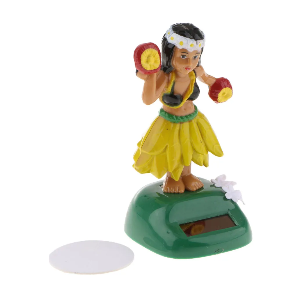 Solar Dancing Hula Girl Solar Powered Toy Bobble Dancer Doll for Car Dashboard