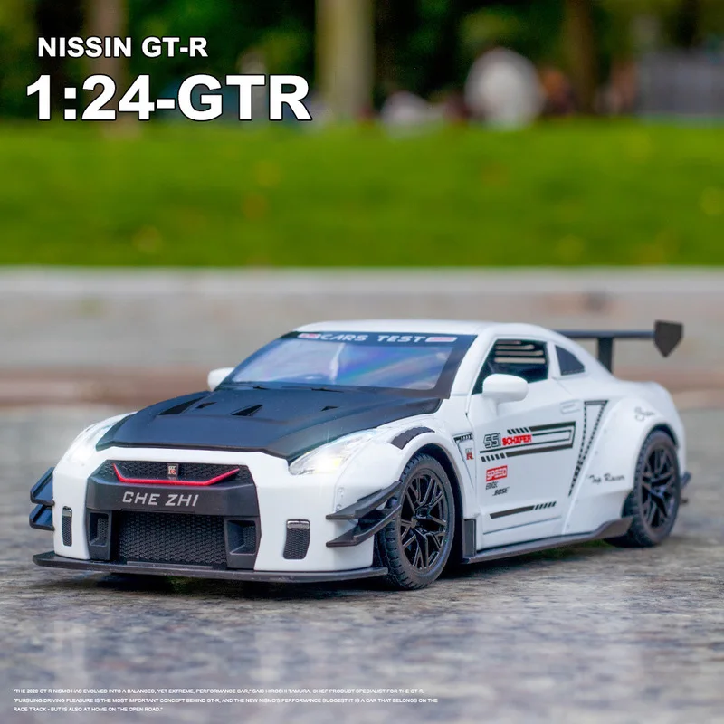 1:24 Nissan Skyline Ares GTR R35 Diecasts & Toy Vehicles Metal Toy Car Model High Simulation Pull Back Collection Kids Toys 5