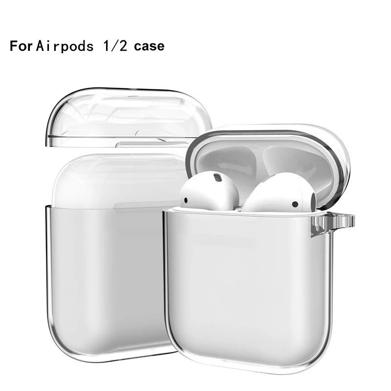 Прозрачные чехлы для AirPods Bluetooth беспроводные наушники защитный чехол Airpods 2 1 шт.