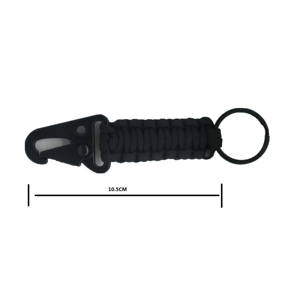 Paracord Keychain Outdoor Camping Survive Kit EDC lanyard Carabiner Military Sruvival Parachute-cord Tensile-Strength Key Chain