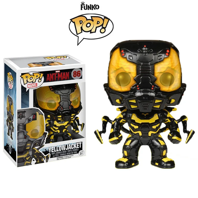 Funko POP Marvel, Мстители, человек-муравей ПВХ экшн статуэтки коллекционные модели игрушки для детей, подарок на день рождения - Цвет: 86 with box