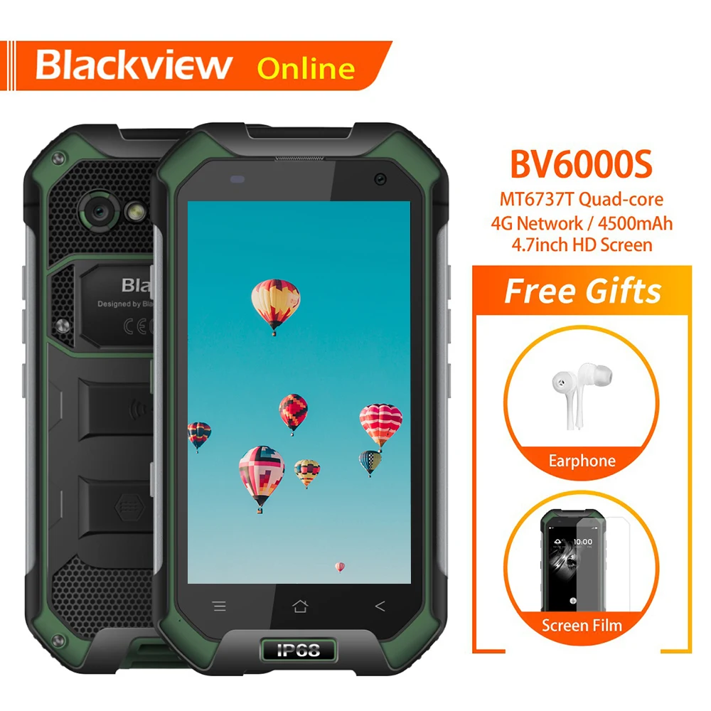 Blackview BV6000S 4 7 &quotпрочный смартфон IP68 Водонепроницаемый 2 ГБ + 16 Гб MT6737T Quad-Core 4500 мА/ч