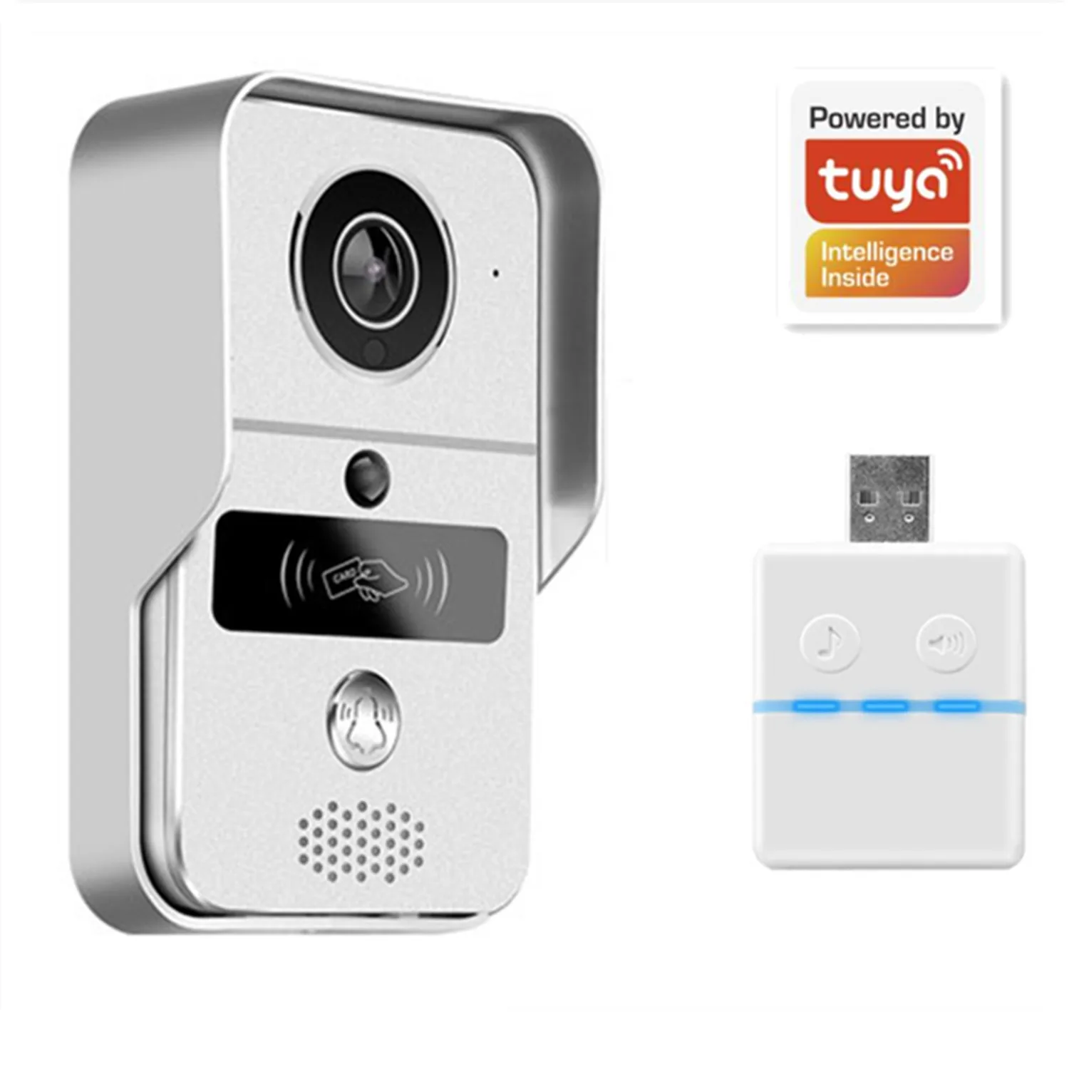 Дверной звонок Tuya с поддержкой Wi-Fi и POE, 2 МП, 1080P умный дверной звонок для ночной съемки с поддержкой wi fi