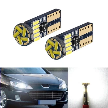 

2x T10 W5W 4014smd LED Clearance Light with Projector Lens for Peugeot 307 206 301 207 2008 508 301 3008 406 507 208