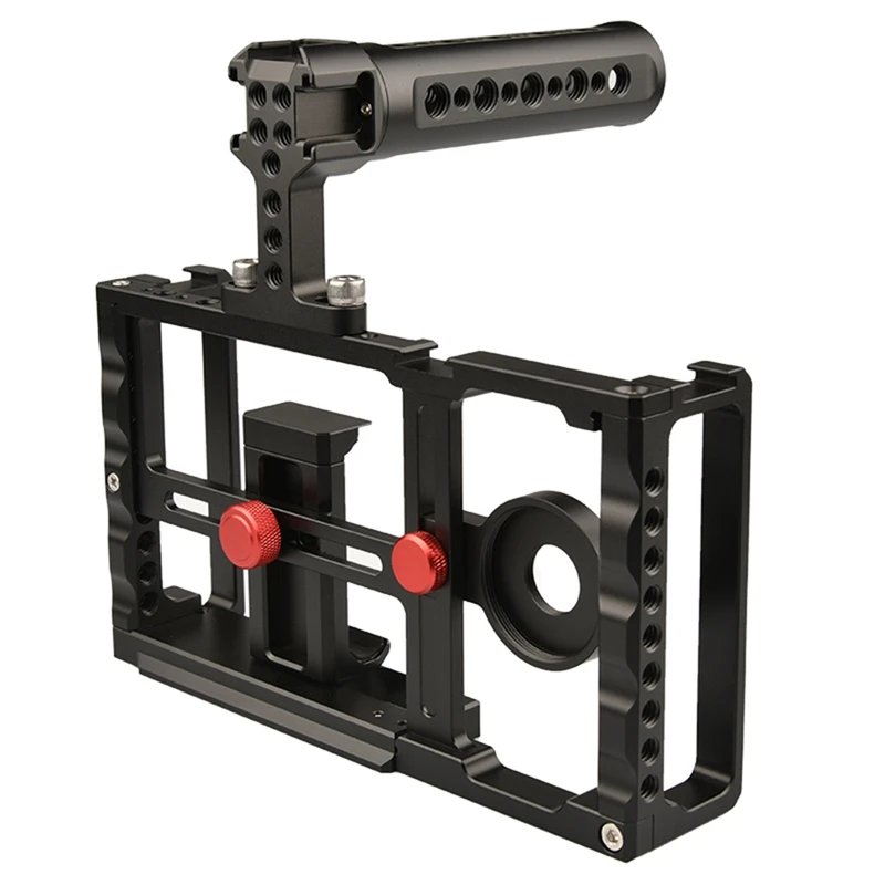 Professional Smartphone Video Cage Stabilizer Phone Holder with Top