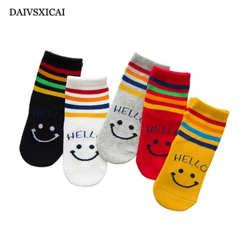 

Daivsxicai Winter Socks Baby Stripe Warm Cotton Socks For Children Comfortable Breathable Kids Tube Socks 5pairs/lot