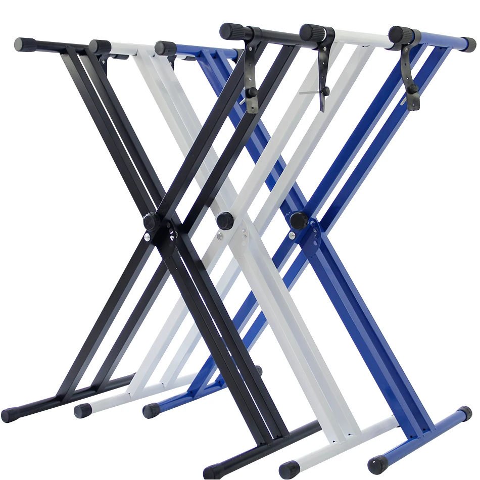 

BATESMUSIC Heavy-Duty, Double-X, Adjustable Piano Keyboard Stand with Locking Straps Three colors are available