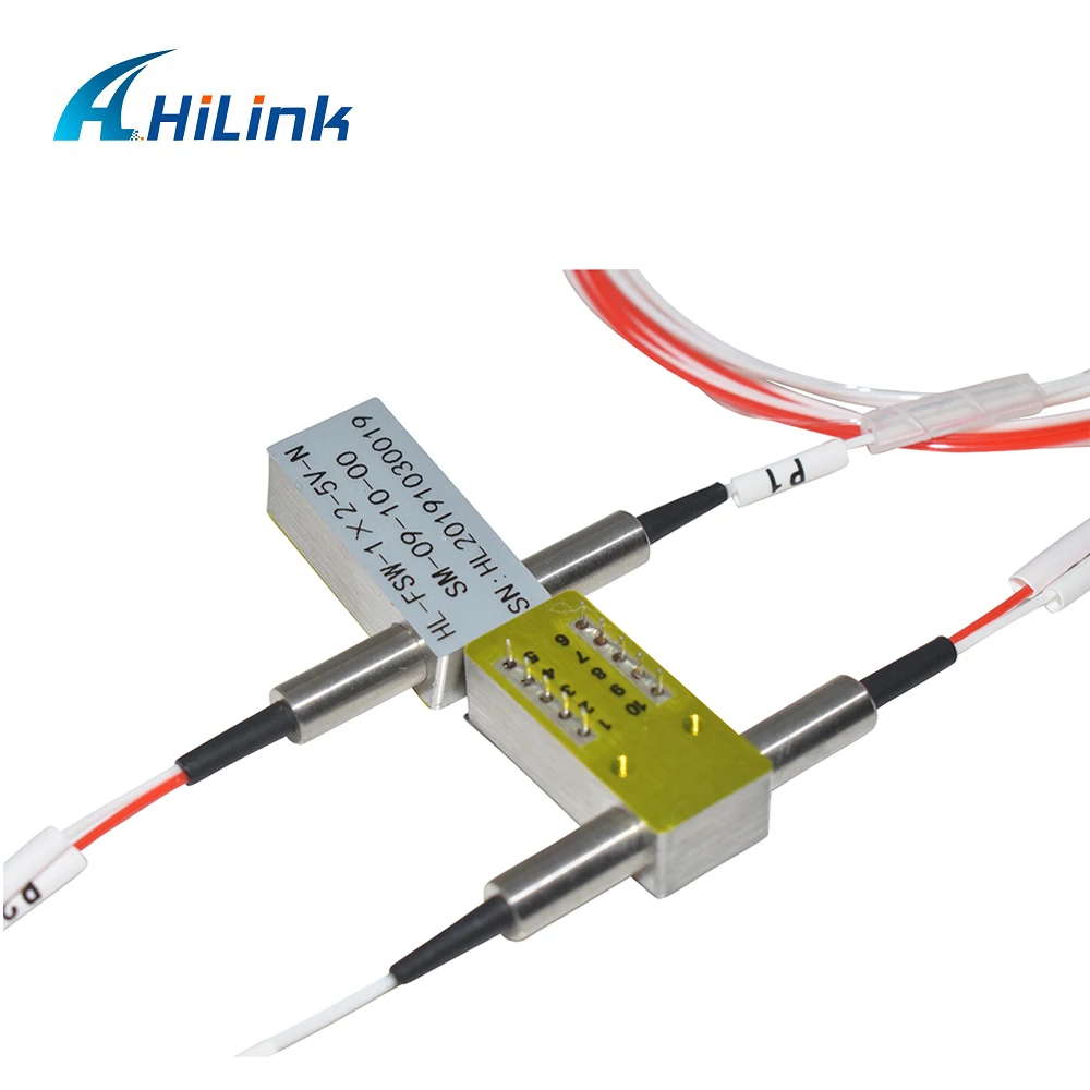 Hilink 1X2 механический оптический переключатель 1310/1550nm SM 5V без фиксации 0,5 м без разъема