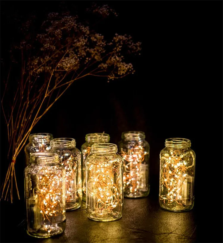 

Baby's Breath Festival Products Solar LED Colored Lamp Flashing Light String Lights Battery Copper Wire Lamp String Outdoor Deco