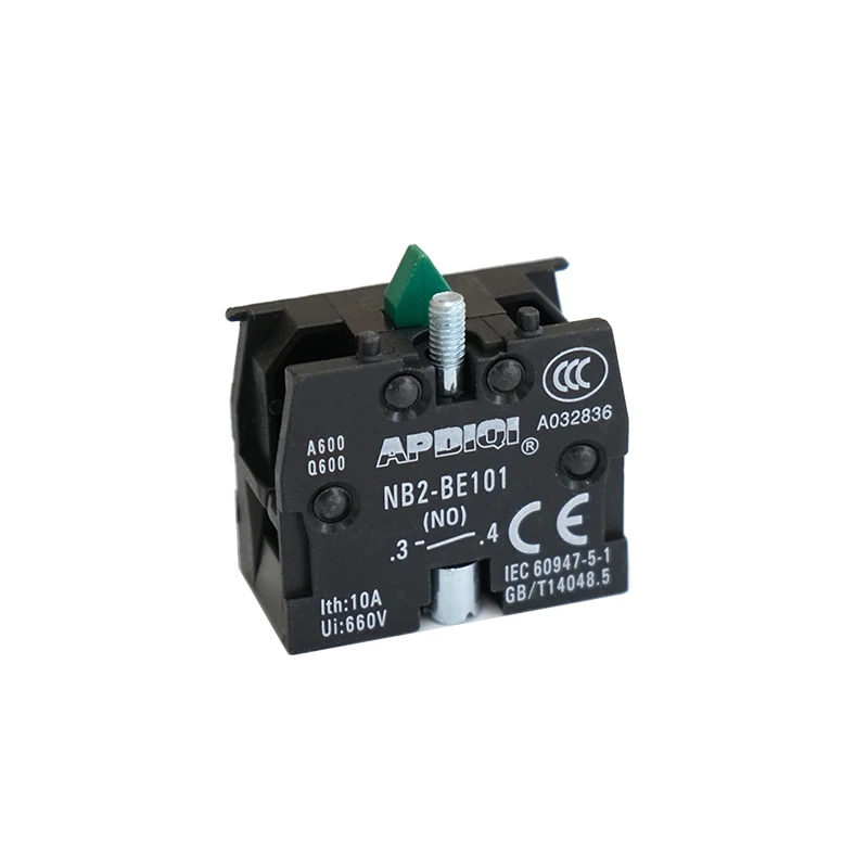 10Pcs XB2 평상시 열림 및 닫힘 접점 블록 누름 버튼 스위치 부품 NO 녹색 NC 빨간색 BE101 BE102 ZB2