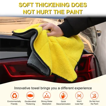 

Hot 2pcs 30x30CM Car Wash Microfiber Towel Car Cleaning Drying Cloth Hemming Car Care Cloth Detailing Car Wash Towel