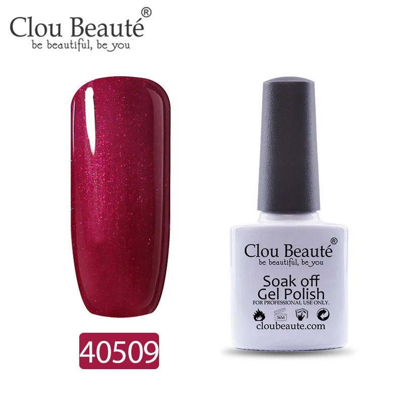 Clou Beaute 10 мл УФ гель маникюр, Полировка Ногтей Полупостоянный Замачивание от дизайна лак для ногтей, маникюр украшение верхней части пальто цветной гель - Цвет: 40509