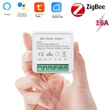 Tuya Smart ZigBee Switch Module Home Automation DIY Breaker Supports 2 Way Control Work with Alexa Google Home