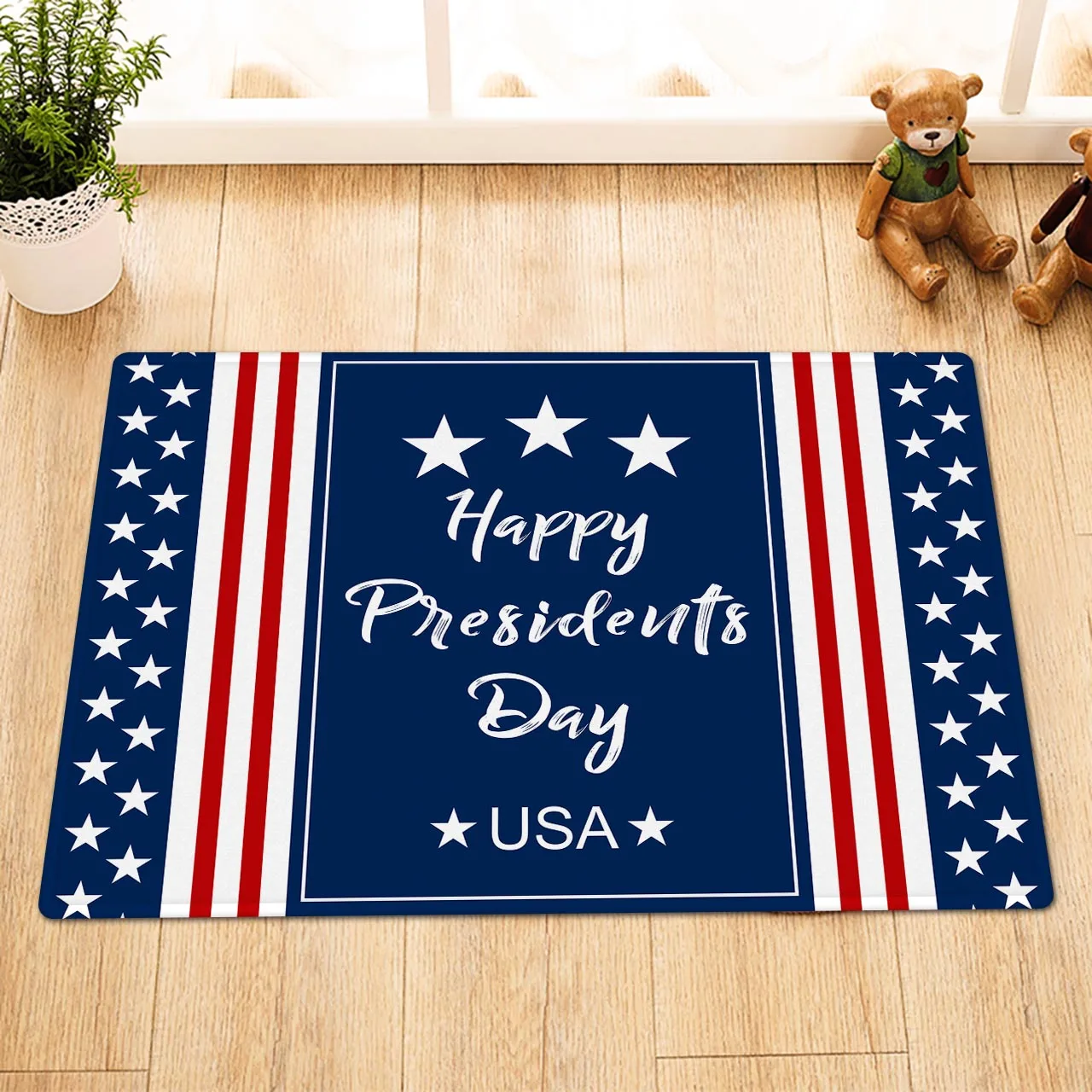 Happy US President's Day занавеска для душа для ванной комнаты полиэстер ткань звезды и полосы печати водонепроницаемый для ванной занавески s Набор