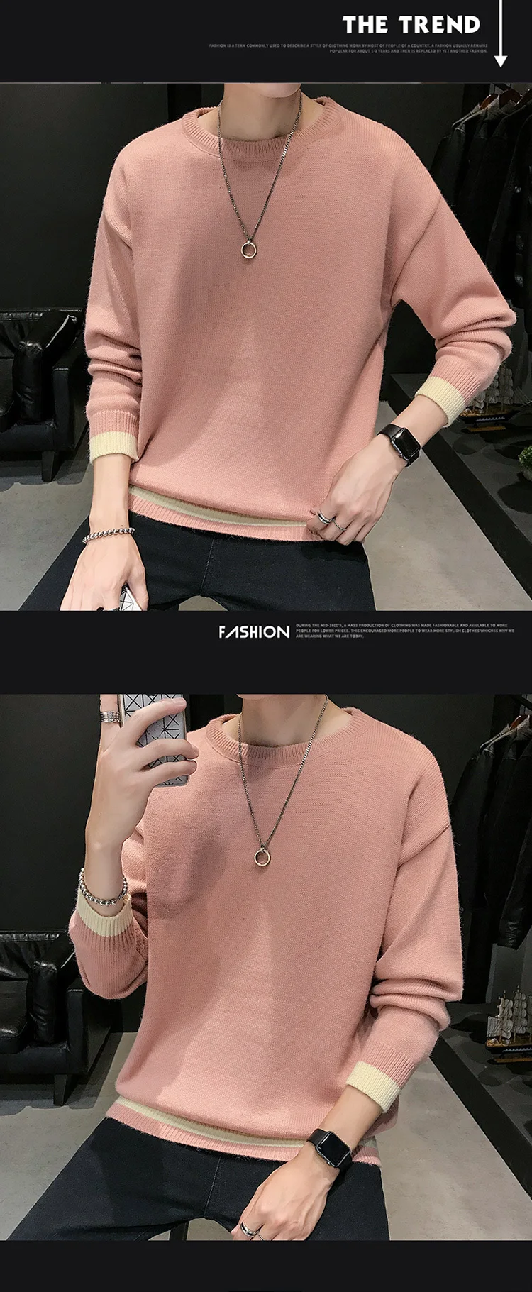 Winter Thick Sweater Men's Slim Fashion O-neck Knit Pullover Men Streetwear Knitting Sweaters Mens Warm Male Clothes M-3XL