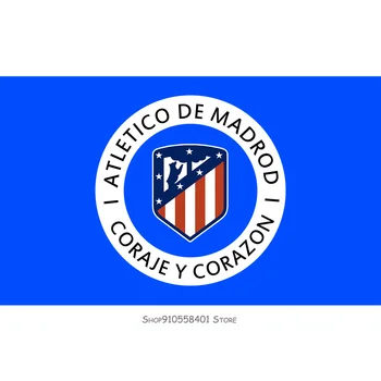 

Atletico De Madrid Flag Maglietta Stemma Coraje Y Corazon Blu Navy Ufficiale