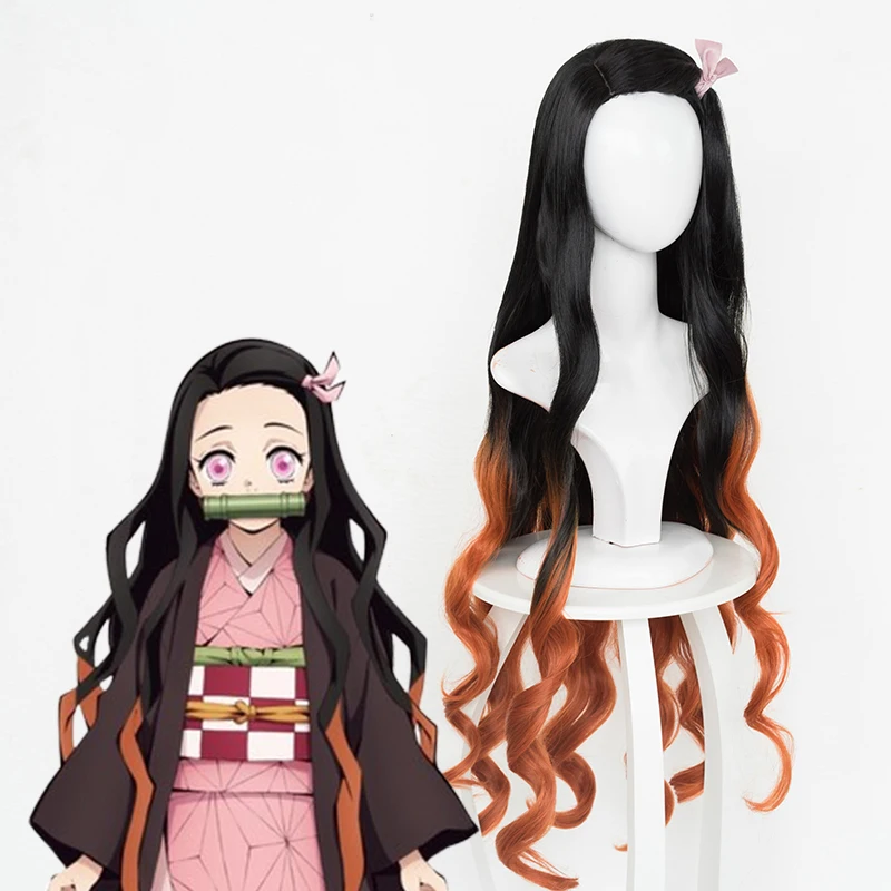 Cosplay&ware Demon Slayer Kimetsu No Yaiba Kamado Nezuko Cosplay Wig Heat Resistant Synthetic Hair Wigs & Cap Bamboo Props Sealing Stick -Zentai shop online H2c04bbdddf6a4b0ba1d26099f443d2deR.jpg