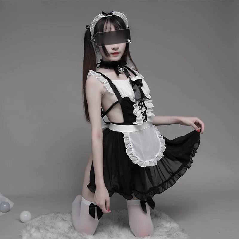 

Women Sexy Nite Japanese Maid Costume Cosplay Outfit Sexy Halloween Servant Costumes for Adult Women School Girl Costume