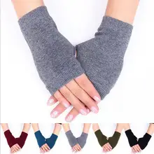 

Winter Autumn Wrist Arm Hand Arm Warmers Women Men Knitted Long Fingerless Gloves Sleeve Soft Warm Mitten Elbow Mittens