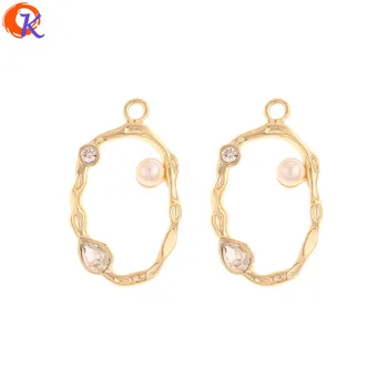 

Cordial Design 50Pcs 19*33MM Jewelry Accessories/Hand Made/Rhinestone Earring Charms/Imitation Pearl/DIY Making/Earring Findings