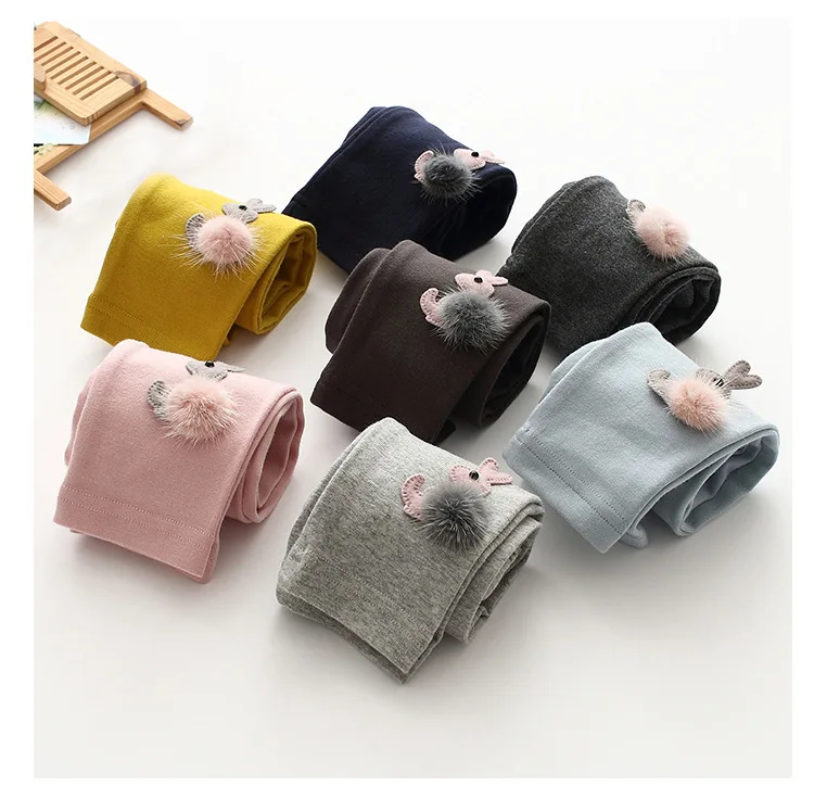 Spring And Autumn New Style GIRL'S Leggings Supplement Furry Bunny Children Trousers