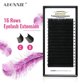 

ABONNIE False Eyelashes Extensions Natural Soft Eyelash Extensions Mink Individual Eyelashes Makeup
