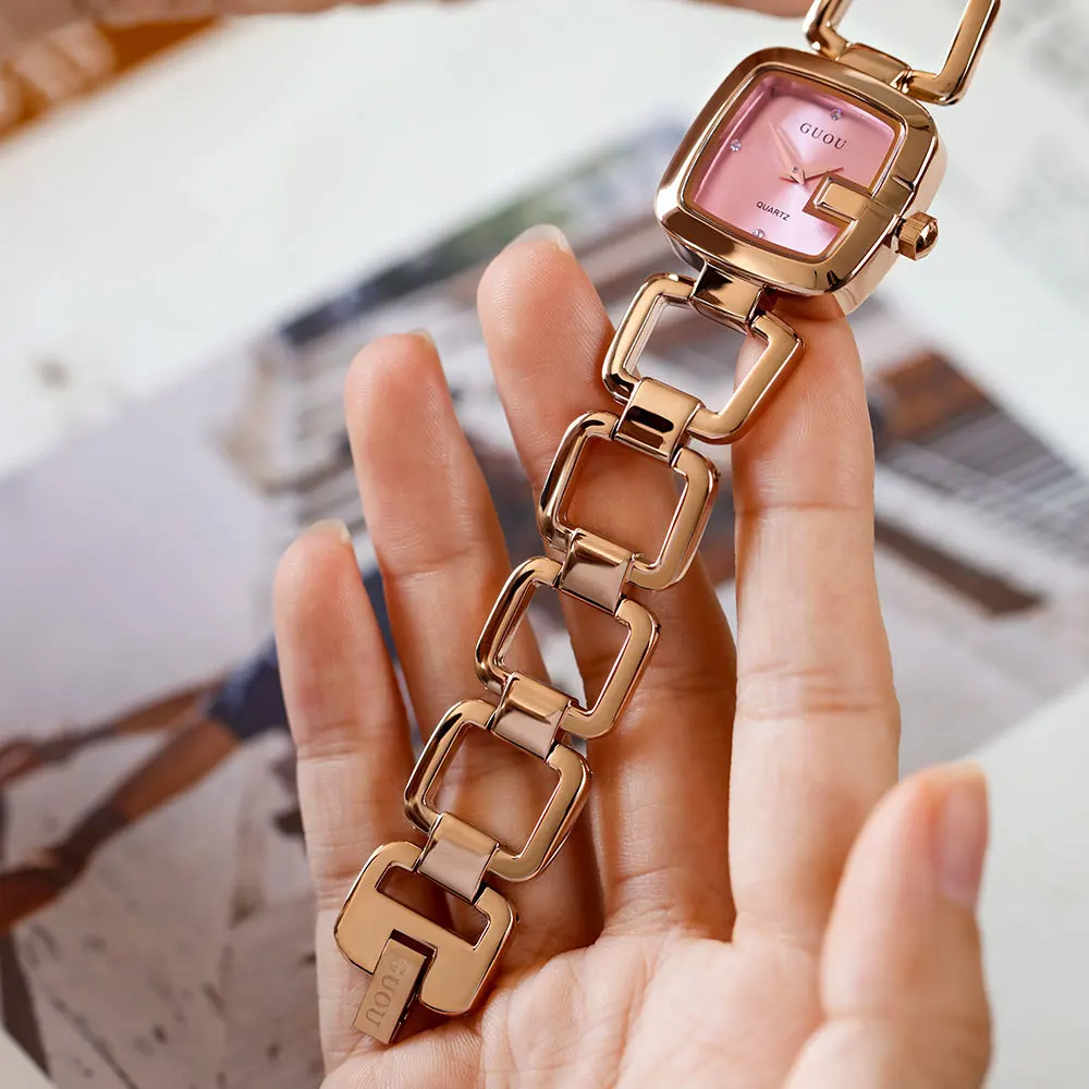 Watch for Women Female New Summer Square Steel Band Watch Simple Temperament Ladies Watch Luxury Fashion