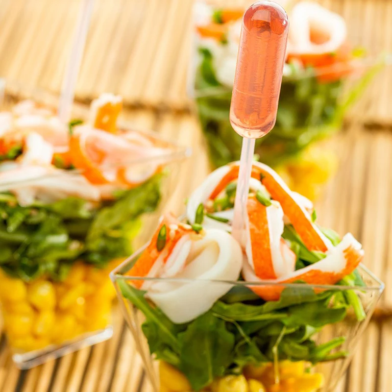 Description Picture 6 of item100 Pieces x Home Party Disposable Tableware Food Plastic 4mL Balloon Pipette Dropper for Restaurant