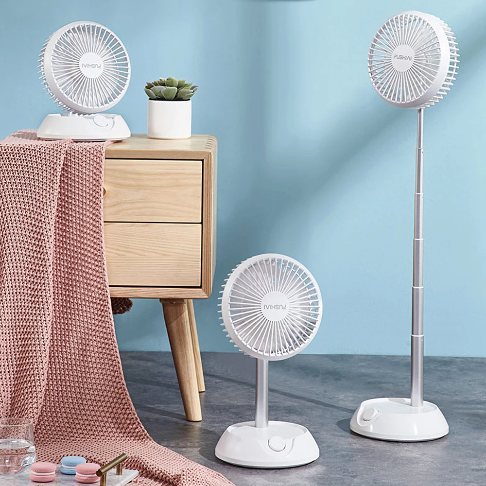 

Portable Mini USB Fan Foldable Telescopic Natural Wind Wide Range Head Shake Small Conditioning Cooler Summer Table Fan