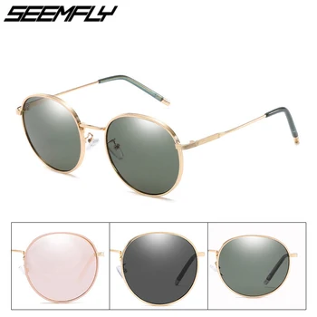 

Seemfly Metal Polarized Sunglasses Gothic Steampunk Round Sun Glasses Women Men Fashion Retro Eyewear Shades Oculos De Grau 2020