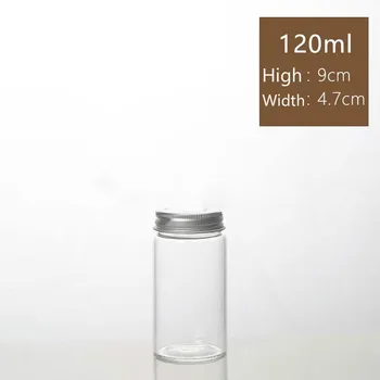 

8PCS 47*90mm 120ml Glass Bottles with Gold/Silver Cap Empty Spice Bottles Jars Gift Crafts Vials Food Storage Bottle Jars Vials